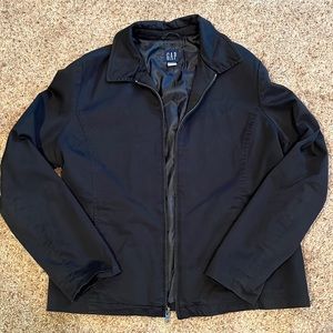 GAP black zip-up jacket with pockets and collar